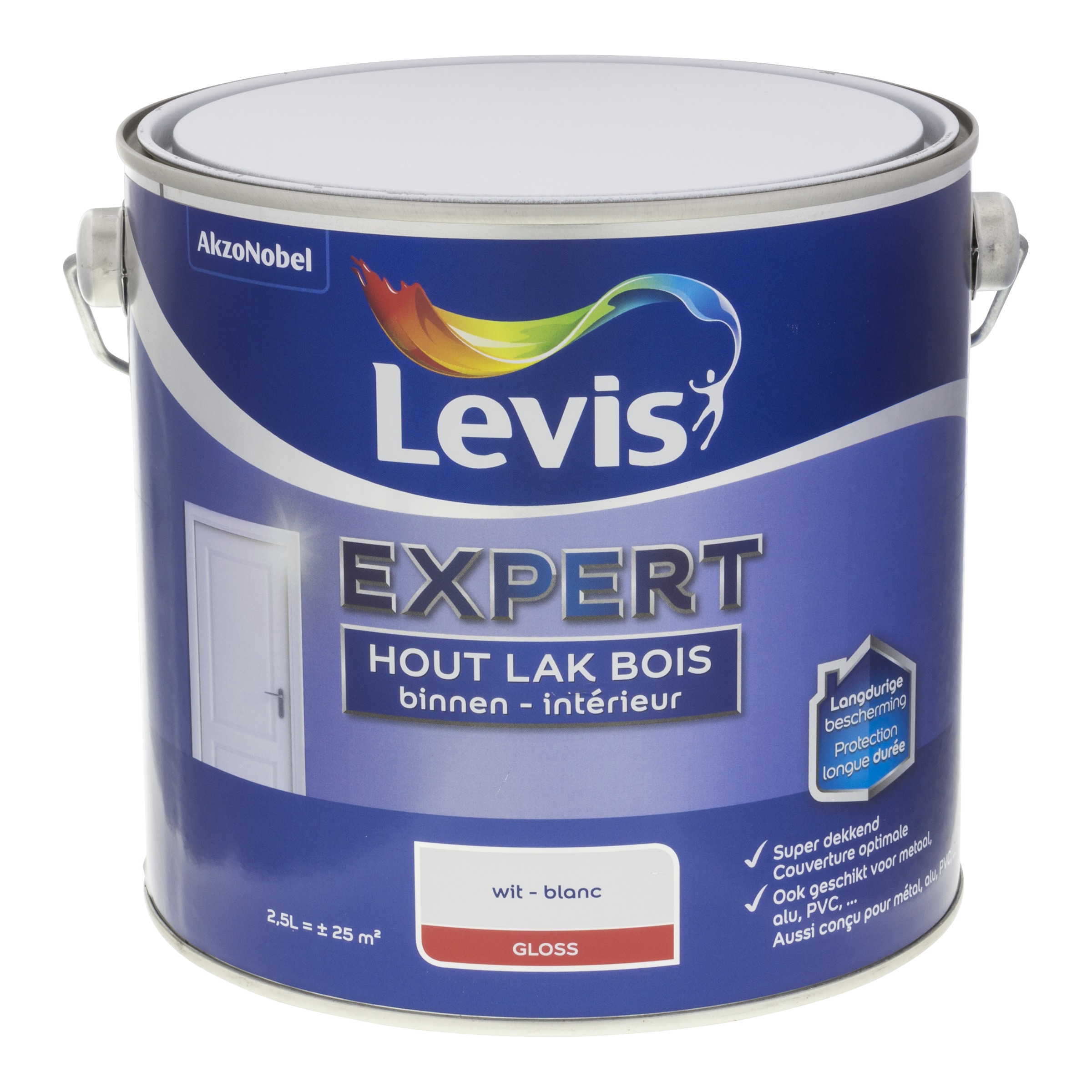 Laque Expert Bois Intérieur High Gloss 2,5 L Blanc