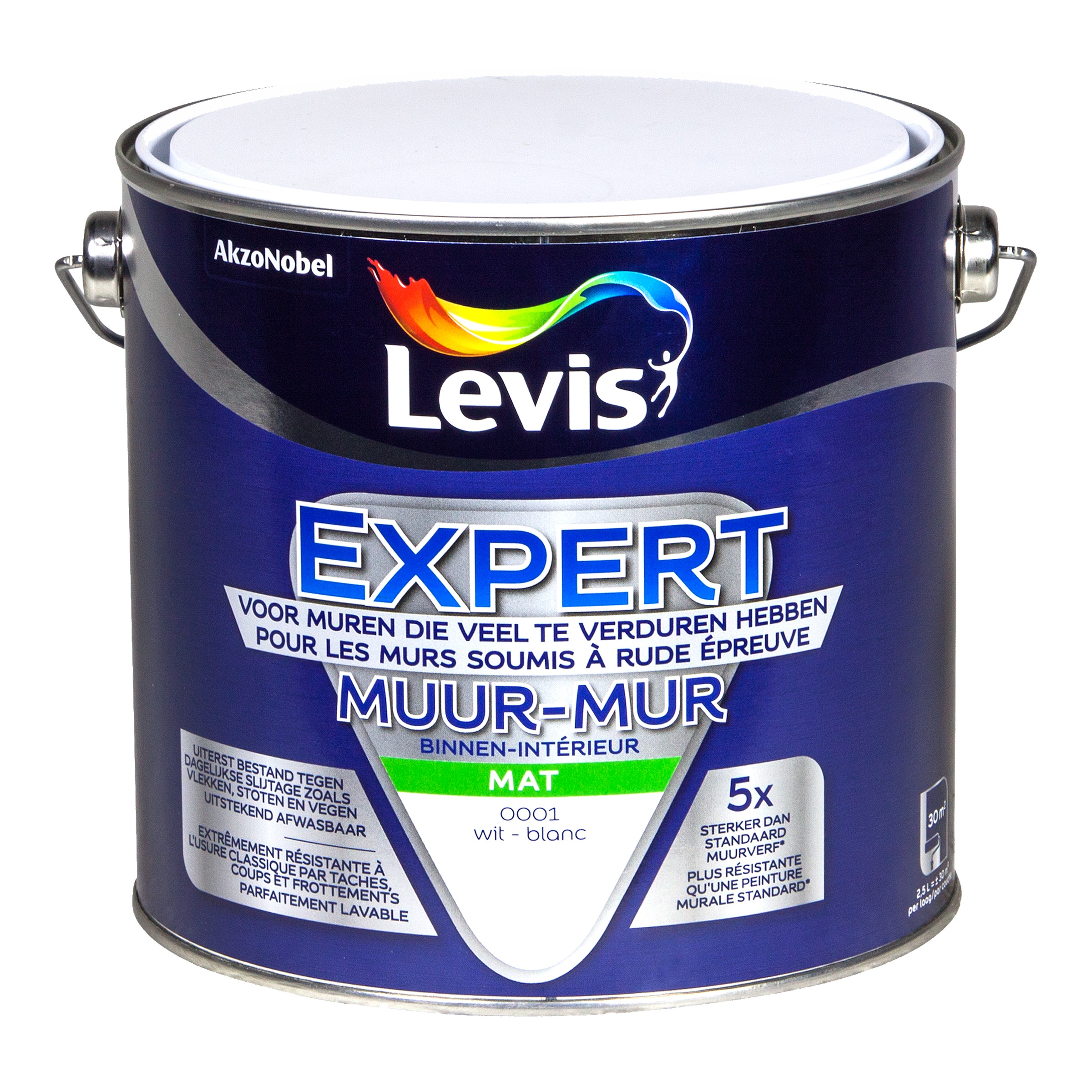 Plafondverf Expert Muur Binnen Wit Mat 2,5 L